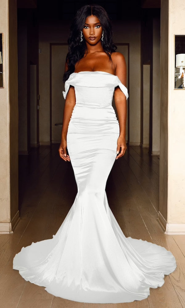 Off the shoulder white corset dress Clearance