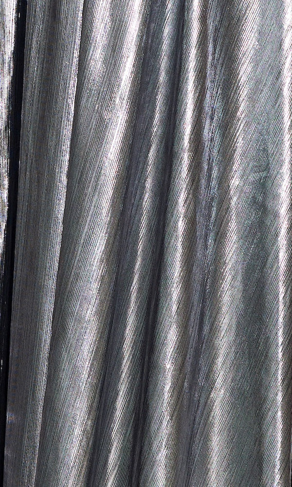 Siren Metallic Cutout Gown- Gunmetal