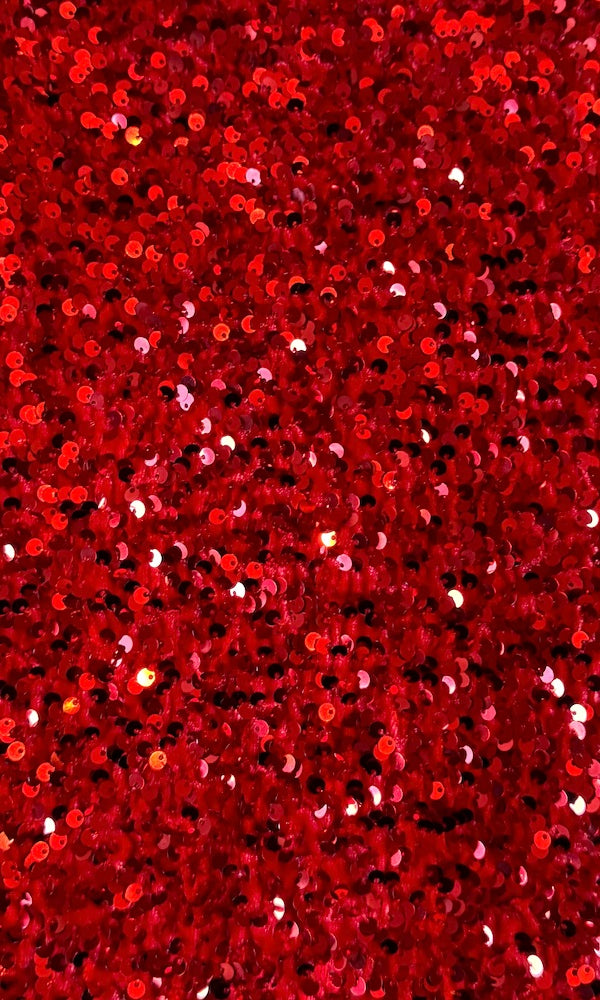Strapless Sequin Mini Dress- Red