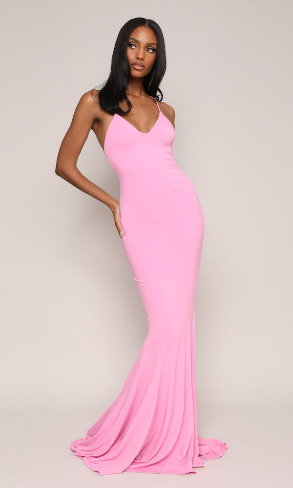 Eve Mermaid Gown- Candy Pink