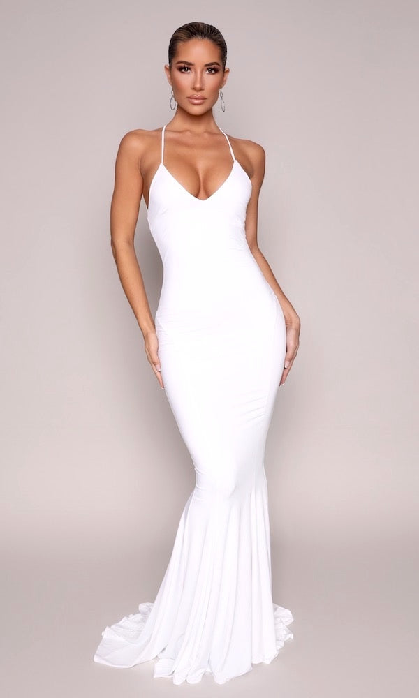 Eve Mermaid Gown- White