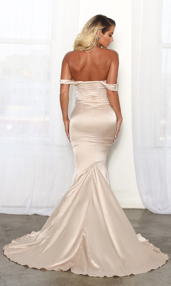 Delilah Corset Gown- Champagne